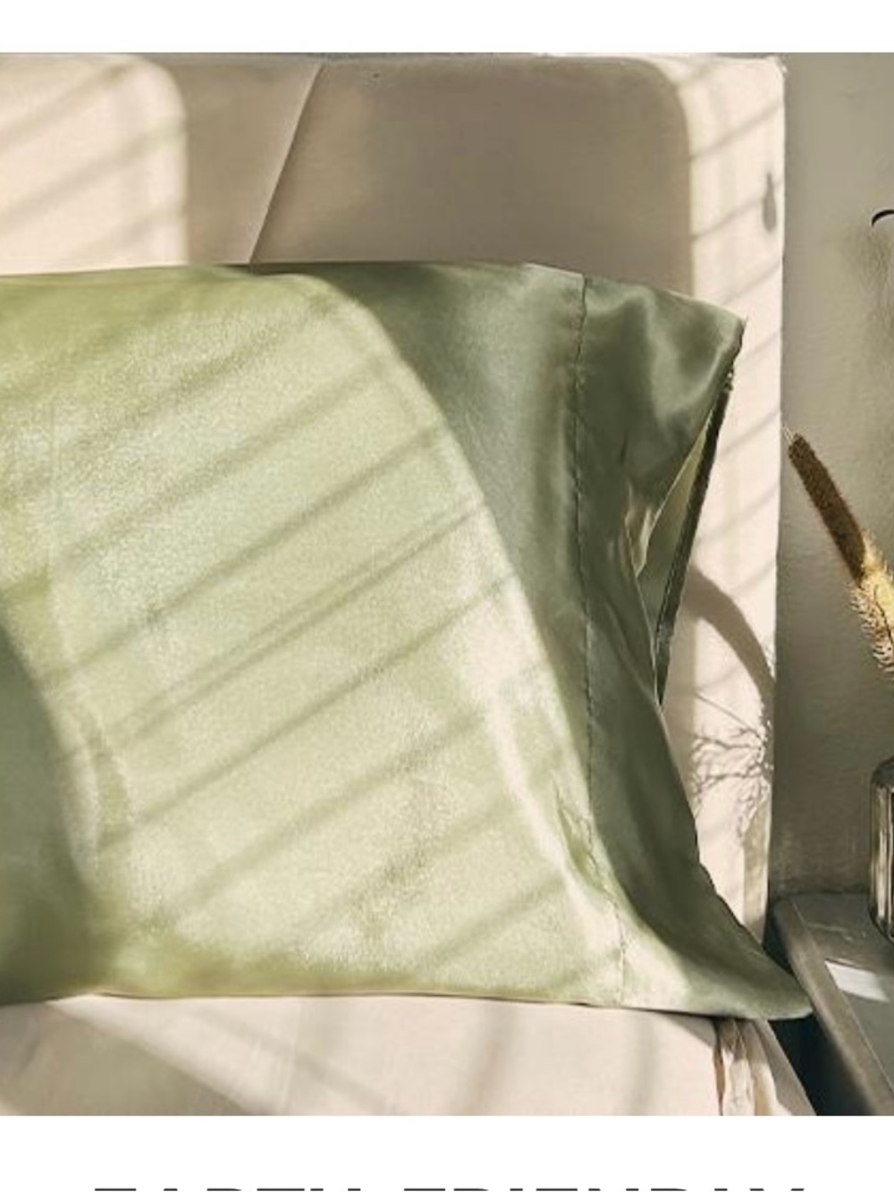 Satin Sage Green Pillowcase - Soft Home Bedding - great for your hair